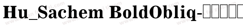 Hu_Sachem BoldObliq字体转换